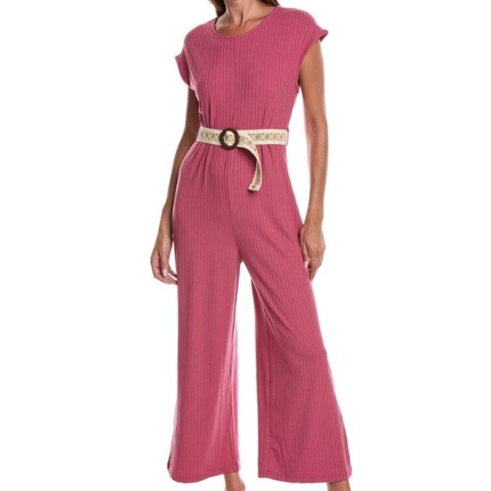 Cropped jumpsuit, luxury, silk, relaxed feel. From Anna Kay - Size M/L